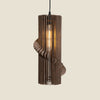 Kanji Lighting - Exmouth Design Wooden Pendant Light side view light on